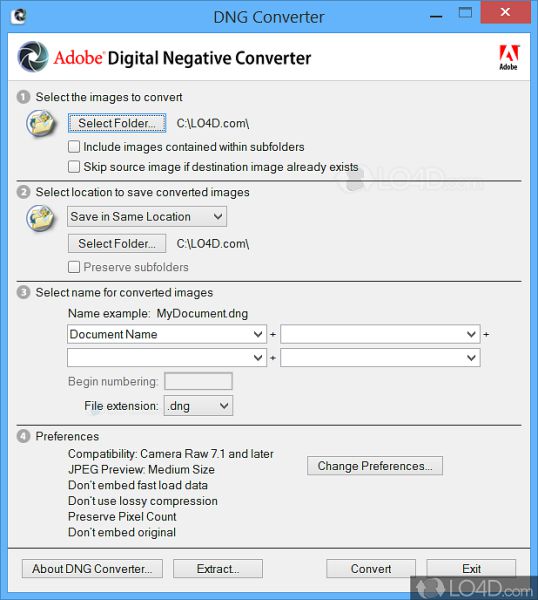 adobe dng converter 8.7.1