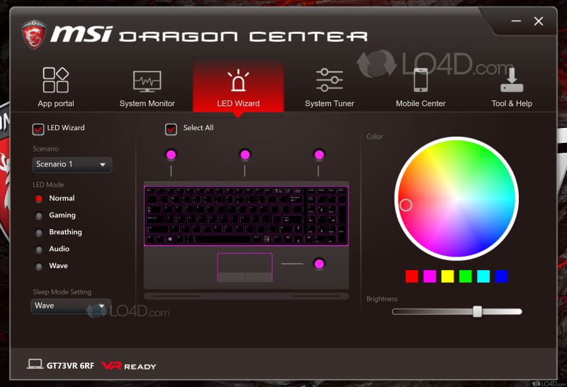 msi dragon center gaming mode