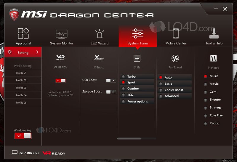 dragon center software